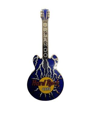 Hard Rock Cafe Royal Blue Enamel FL Orlando Guitar Pin, Vintage